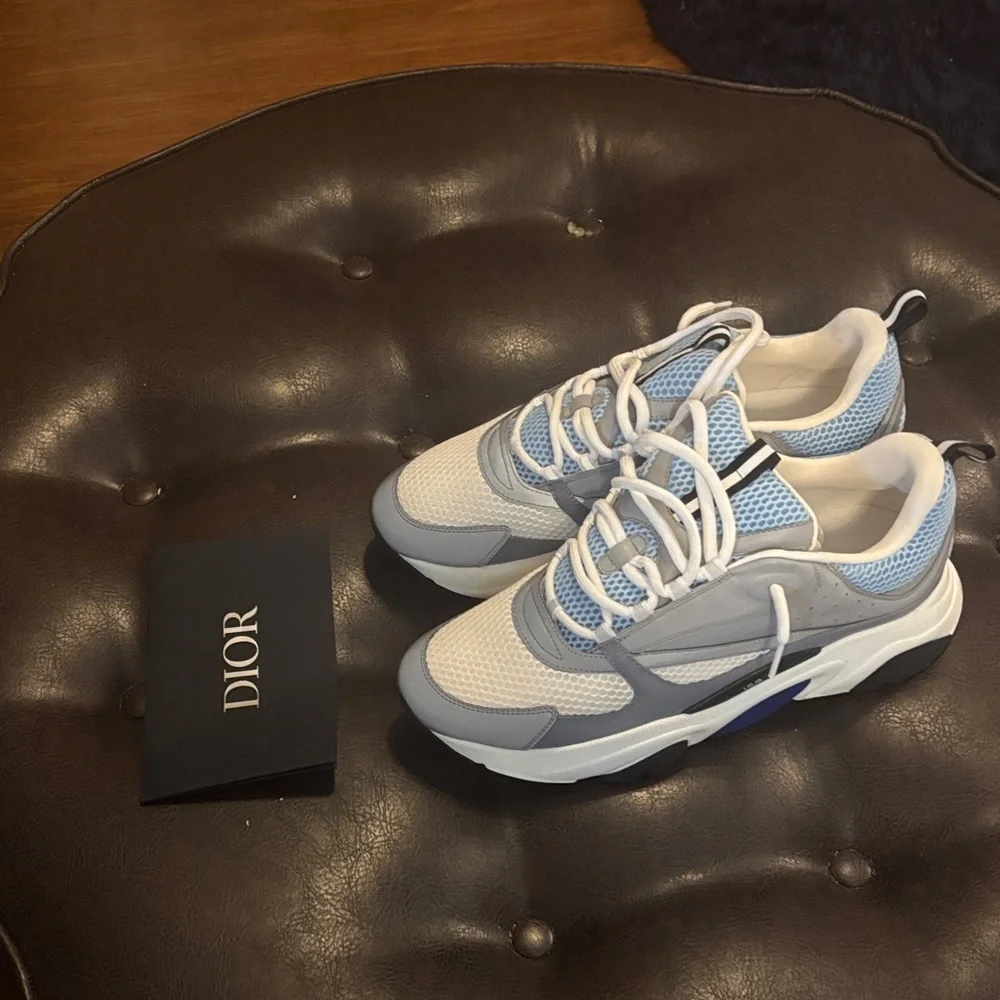Dior Light Blue and White Sneakers Size  47 ALL OFFERS ACCEPTED US SIZE 14 - Picture 4 of 16